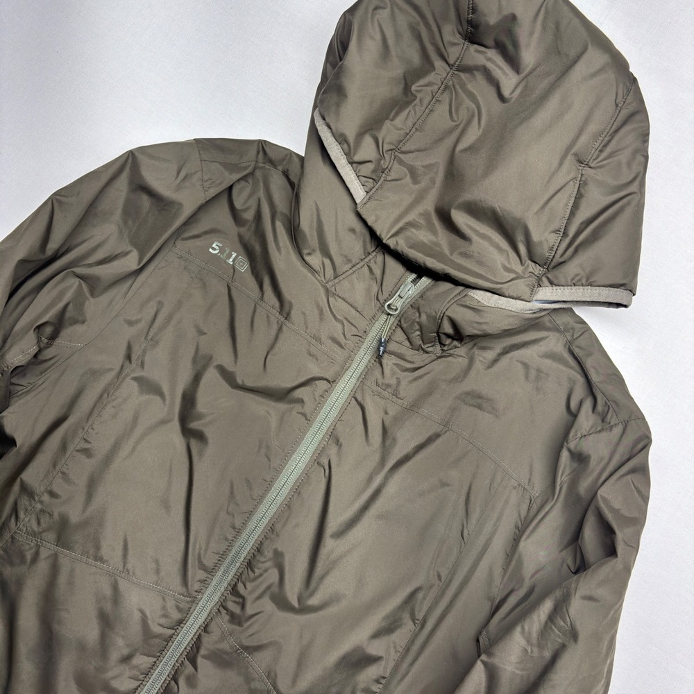 5.11 Tactical Insulated Hooded Jacket Mens Small Ranger Green Full Zip Puffer